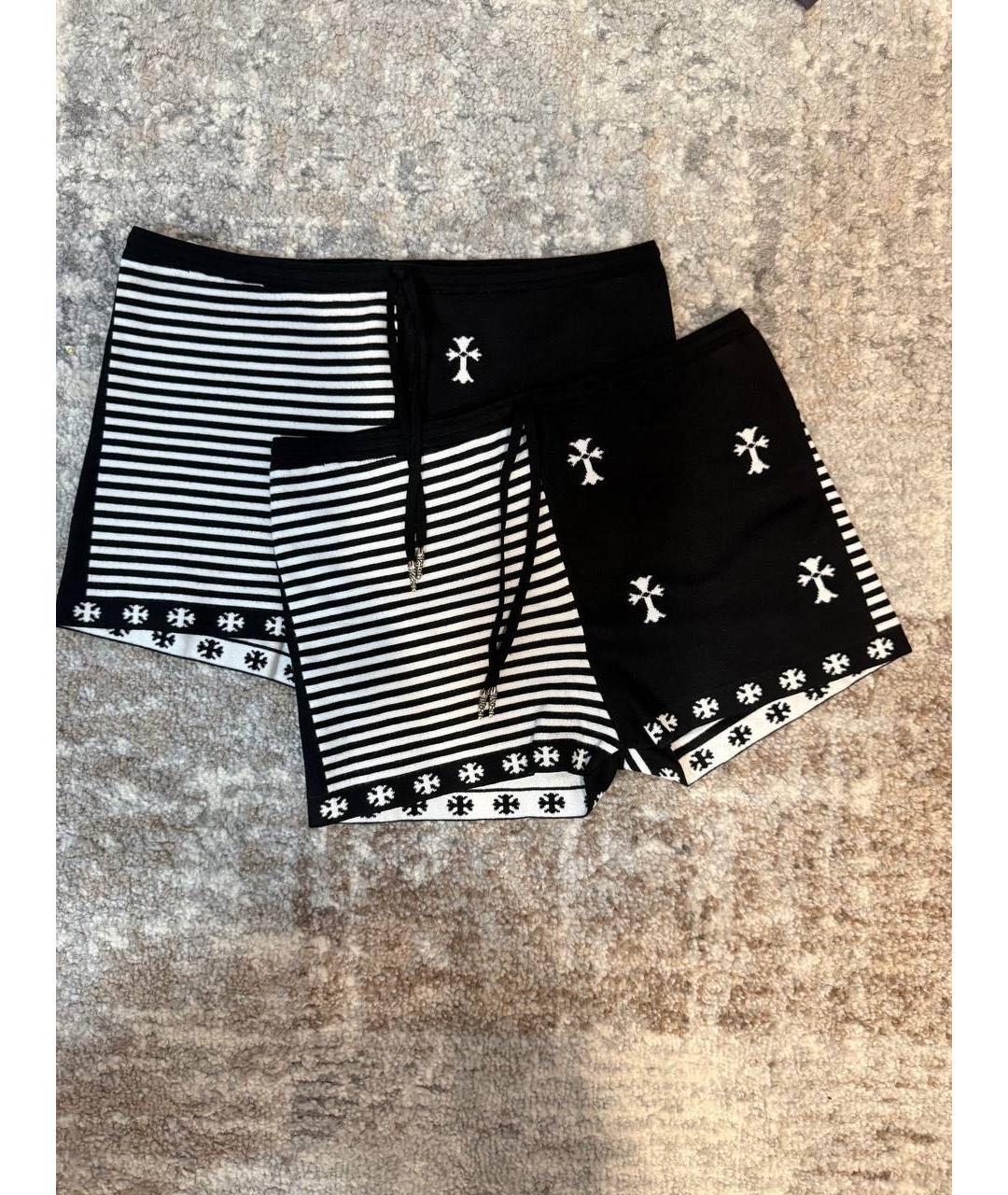 CHROME HEARTS Черные хлопковые шорты, фото 5