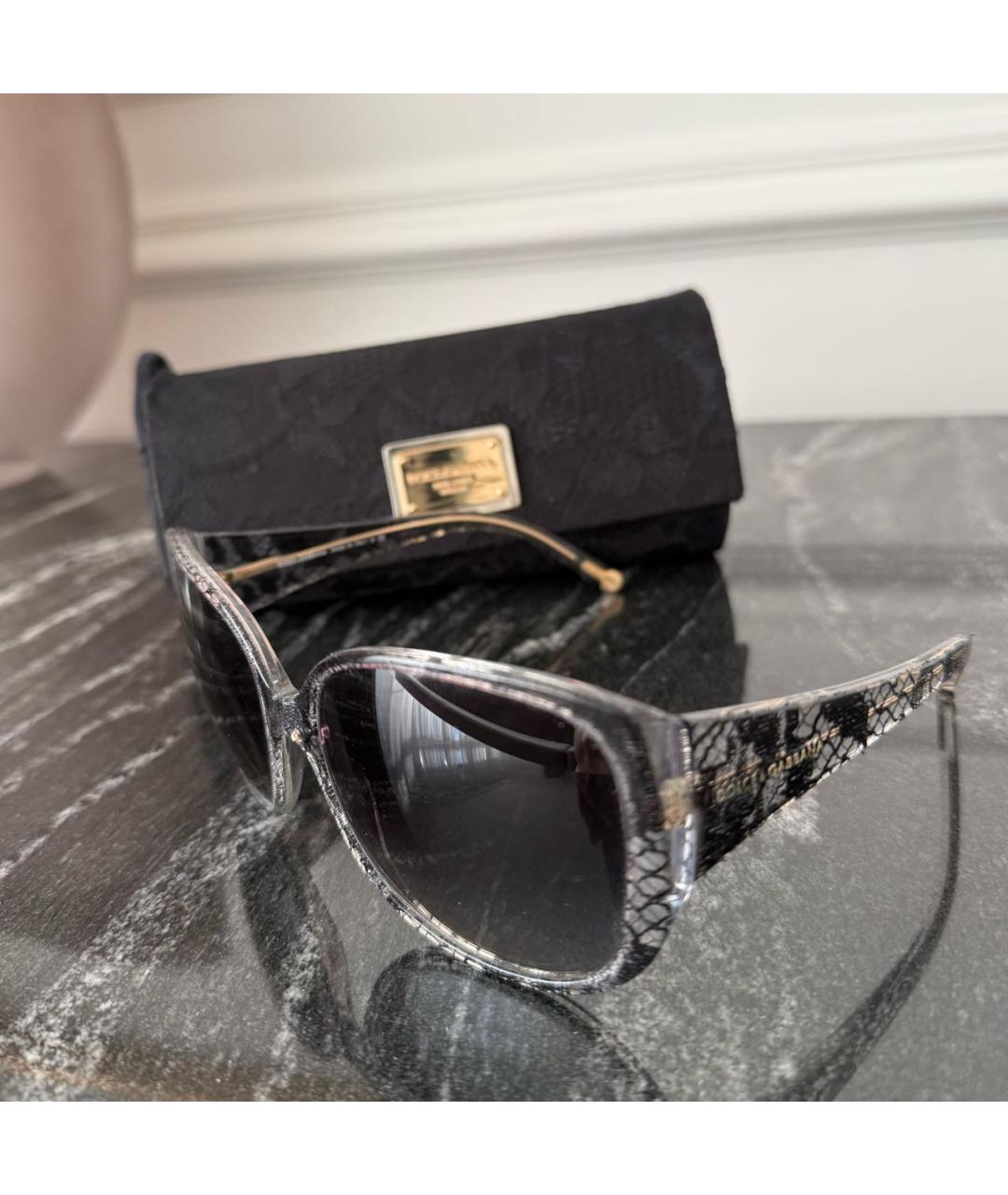 DOLCE&GABBANA Серые пластиковые солнцезащитные очки, фото 4
