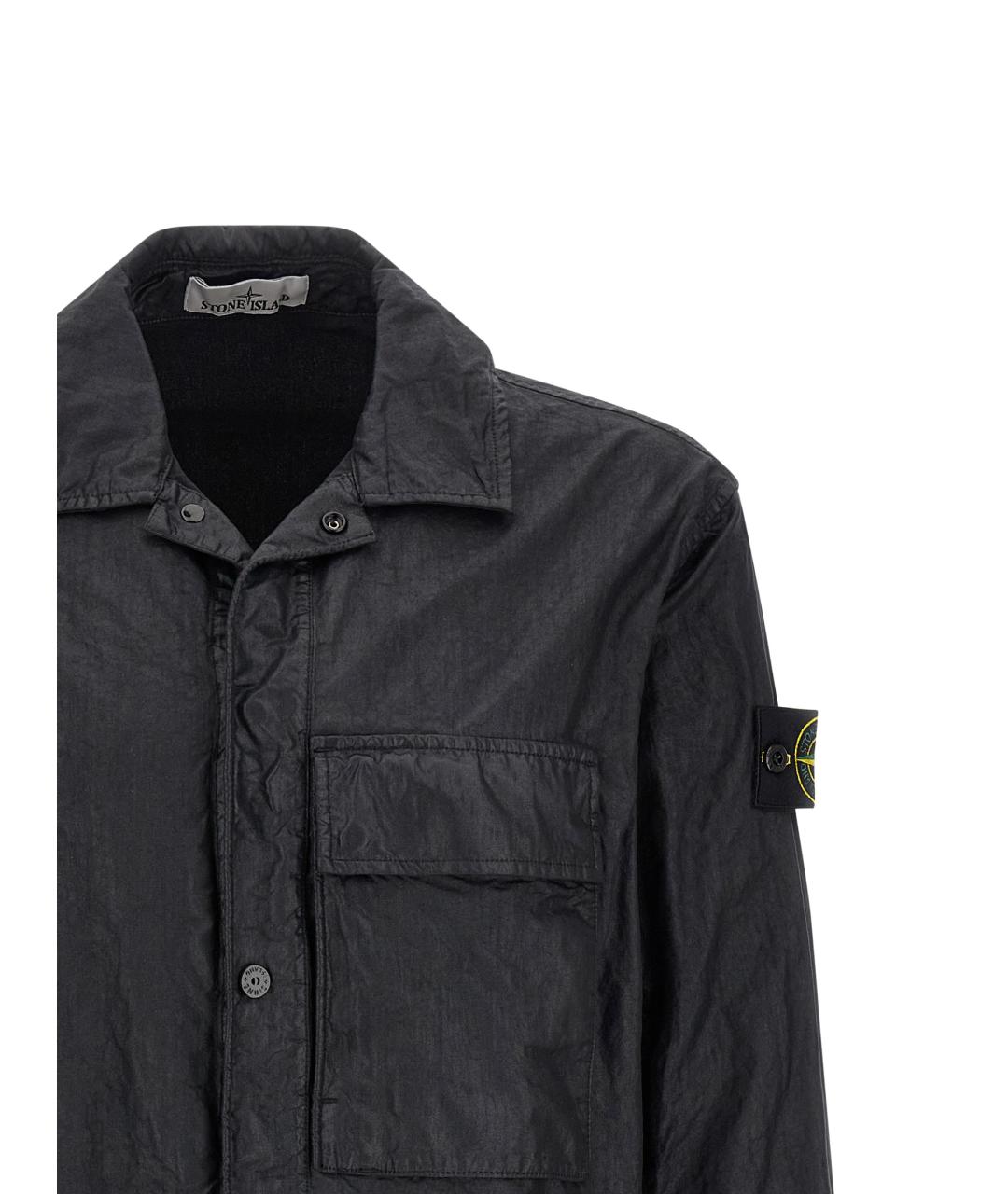 STONE ISLAND Черная кэжуал рубашка, фото 3