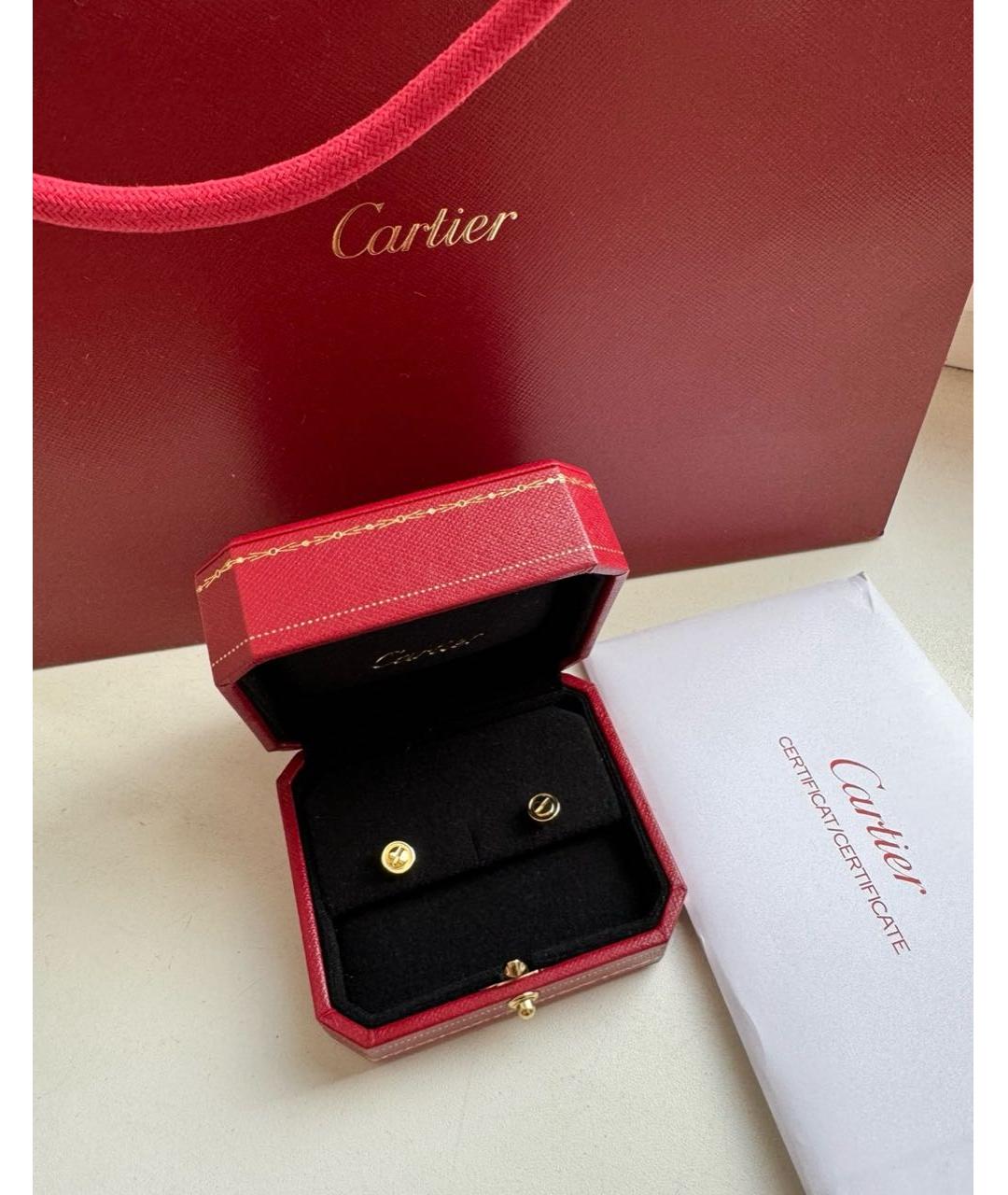 CARTIER Золотые серьги из желтого золота, фото 3