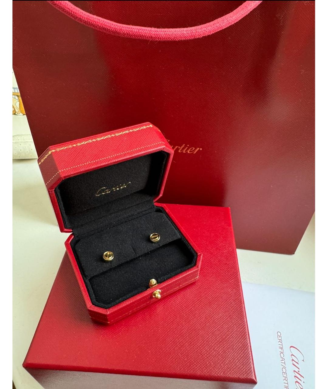 CARTIER Золотые серьги из желтого золота, фото 2