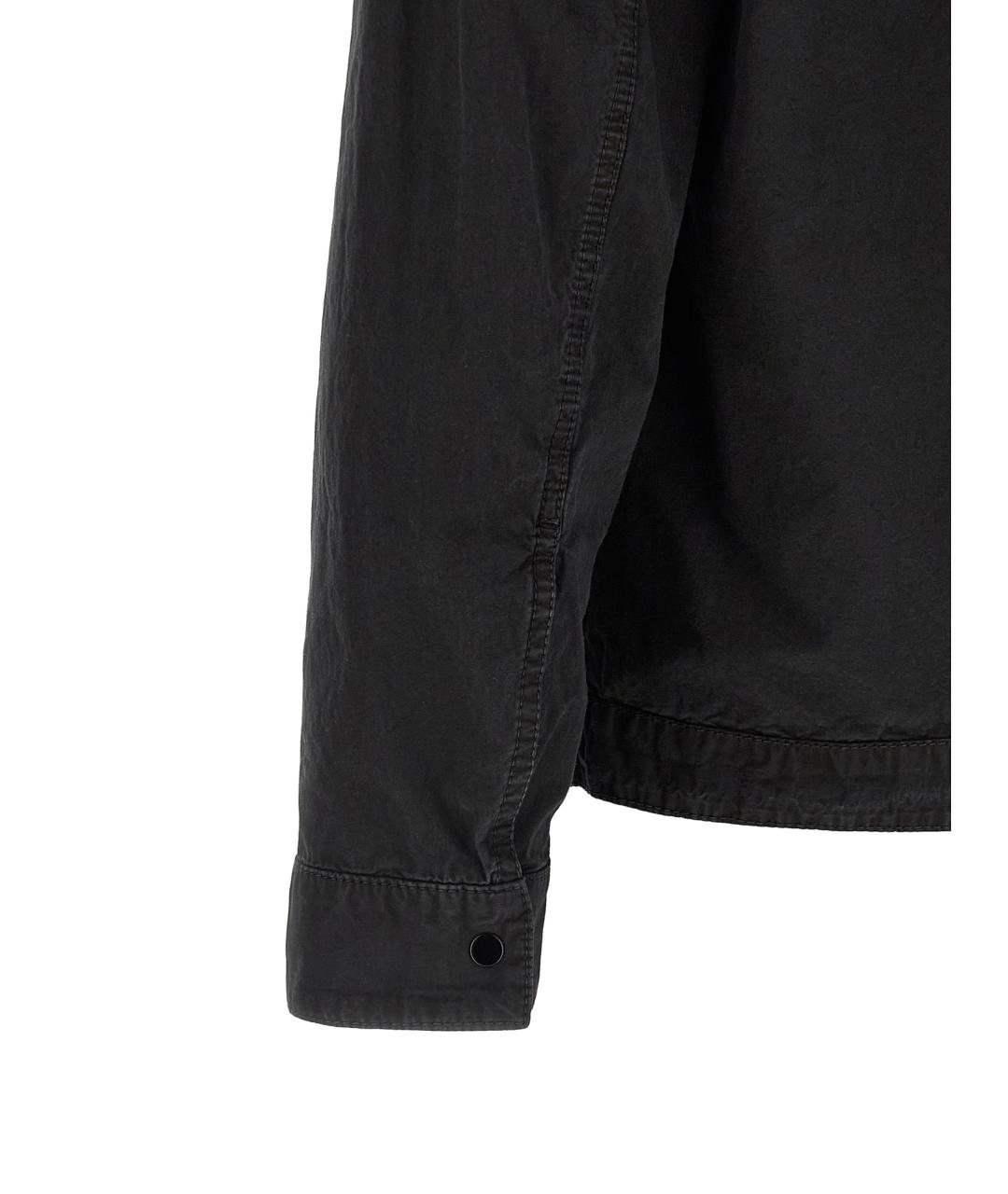 STONE ISLAND Черная хлопковая кэжуал рубашка, фото 4