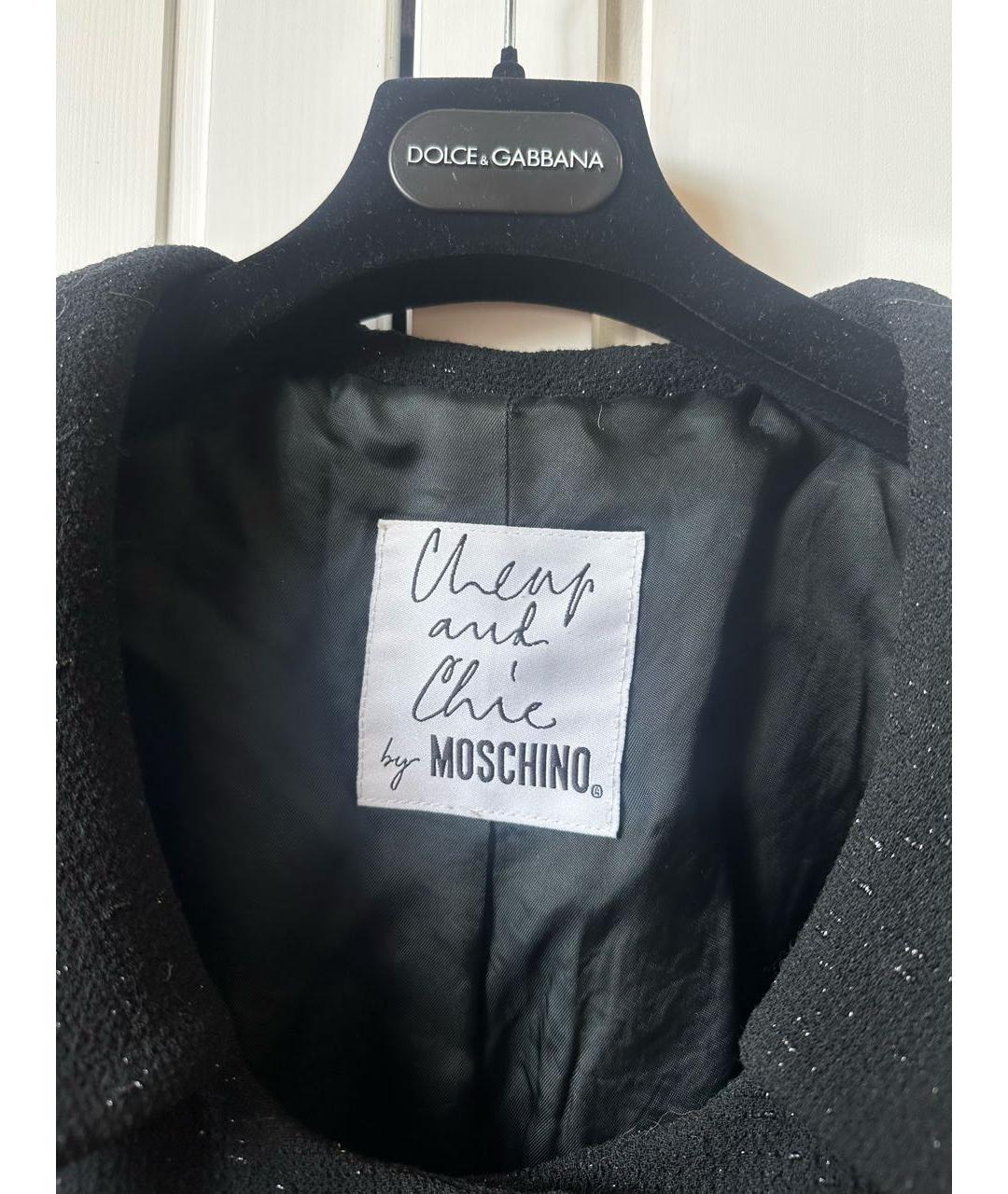 MOSCHINO Черный твидовый жилет, фото 4