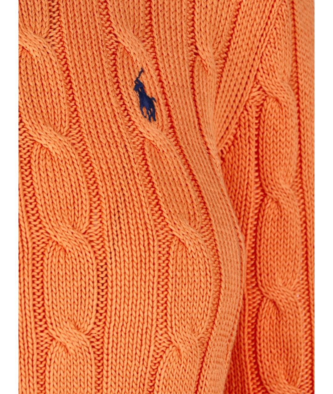 POLO RALPH LAUREN Оранжевый хлопковый джемпер / свитер, фото 3