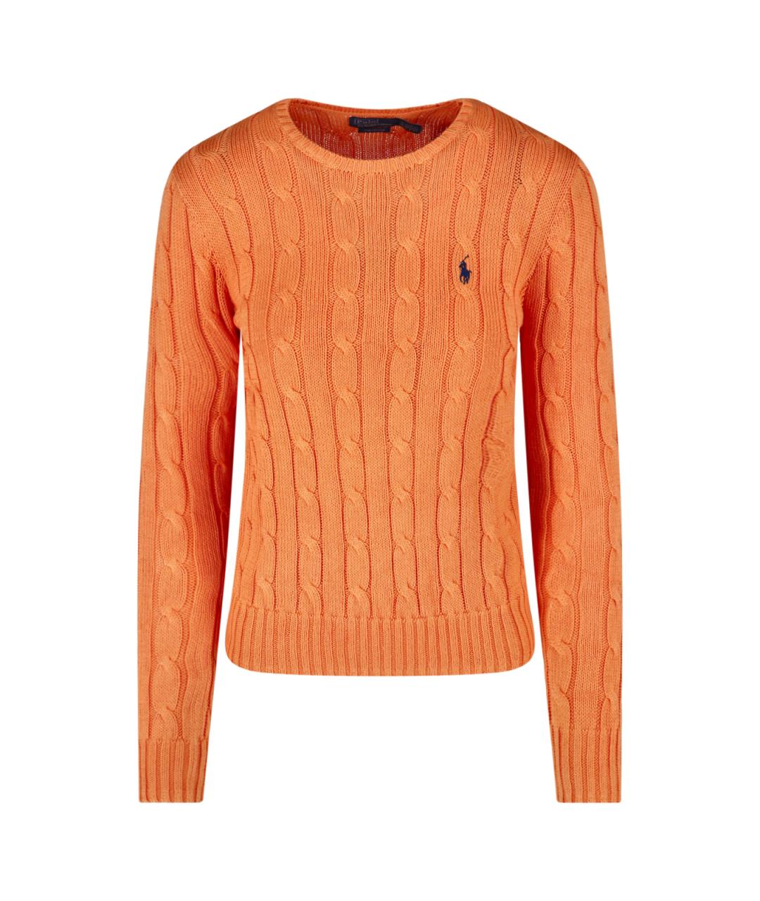 POLO RALPH LAUREN Оранжевый хлопковый джемпер / свитер, фото 1