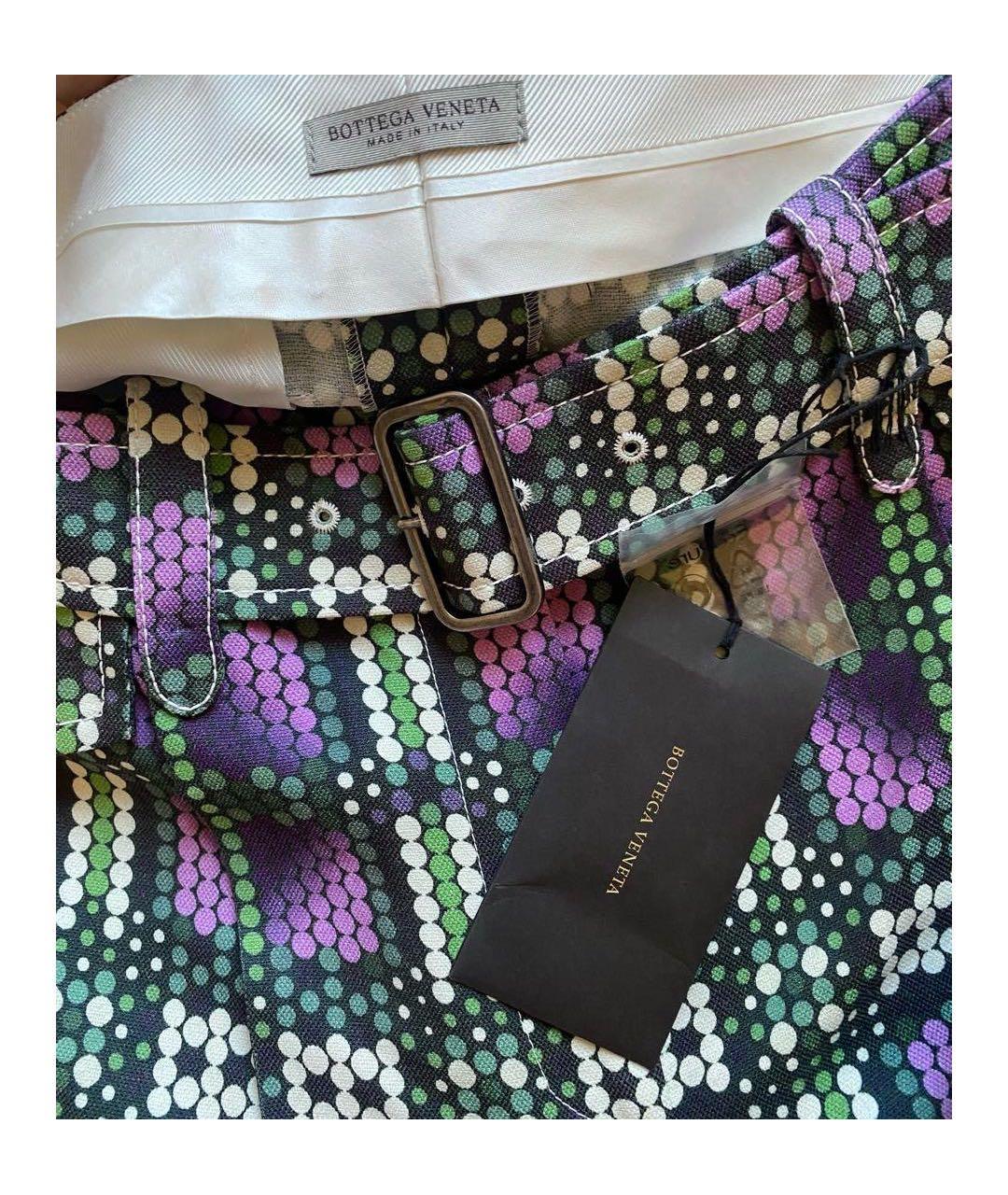 BOTTEGA VENETA Мульти вискозные шорты, фото 5