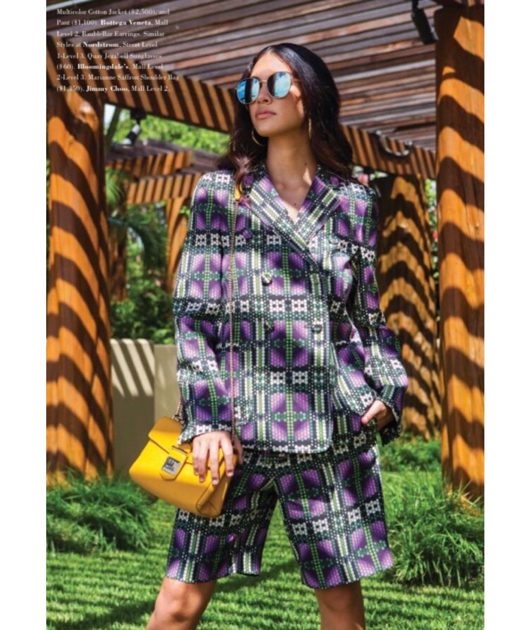 BOTTEGA VENETA Мульти вискозные шорты, фото 4