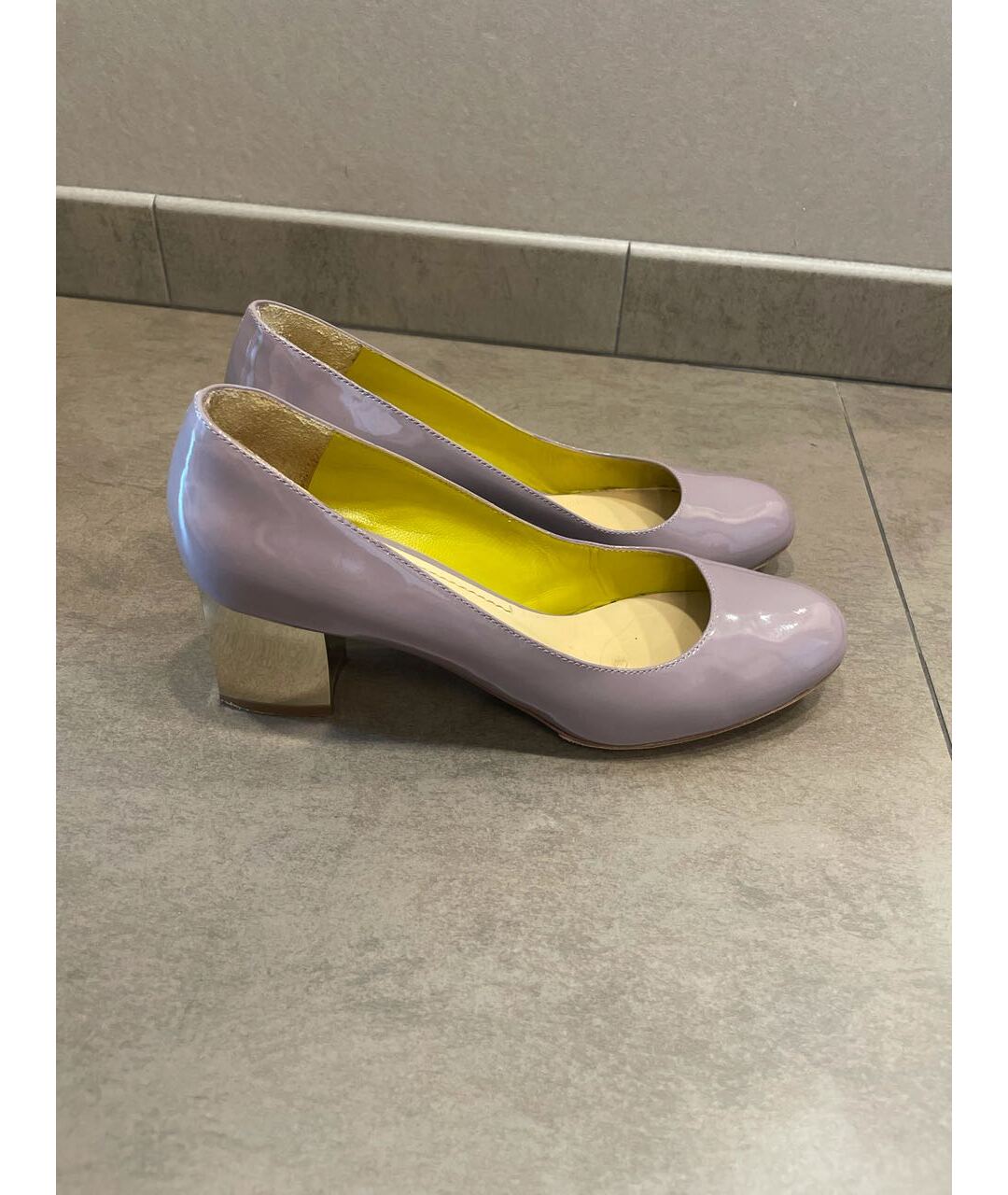 POLLINI Фиолетовые кожаные туфли, фото 5