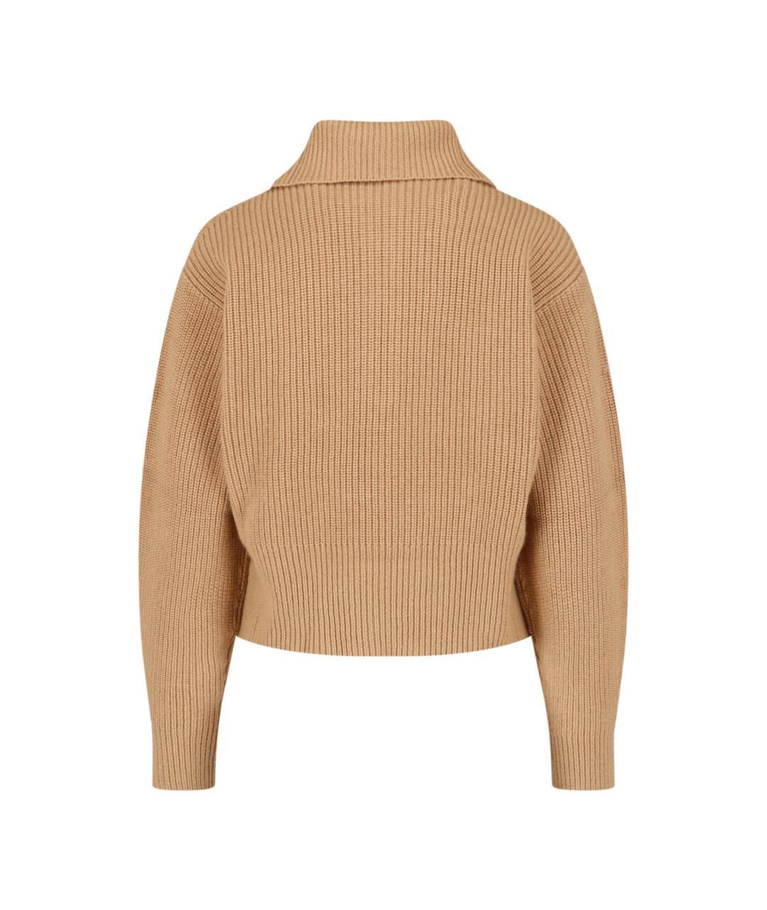 MAX MARA Коричневый шерстяной джемпер / свитер, фото 2
