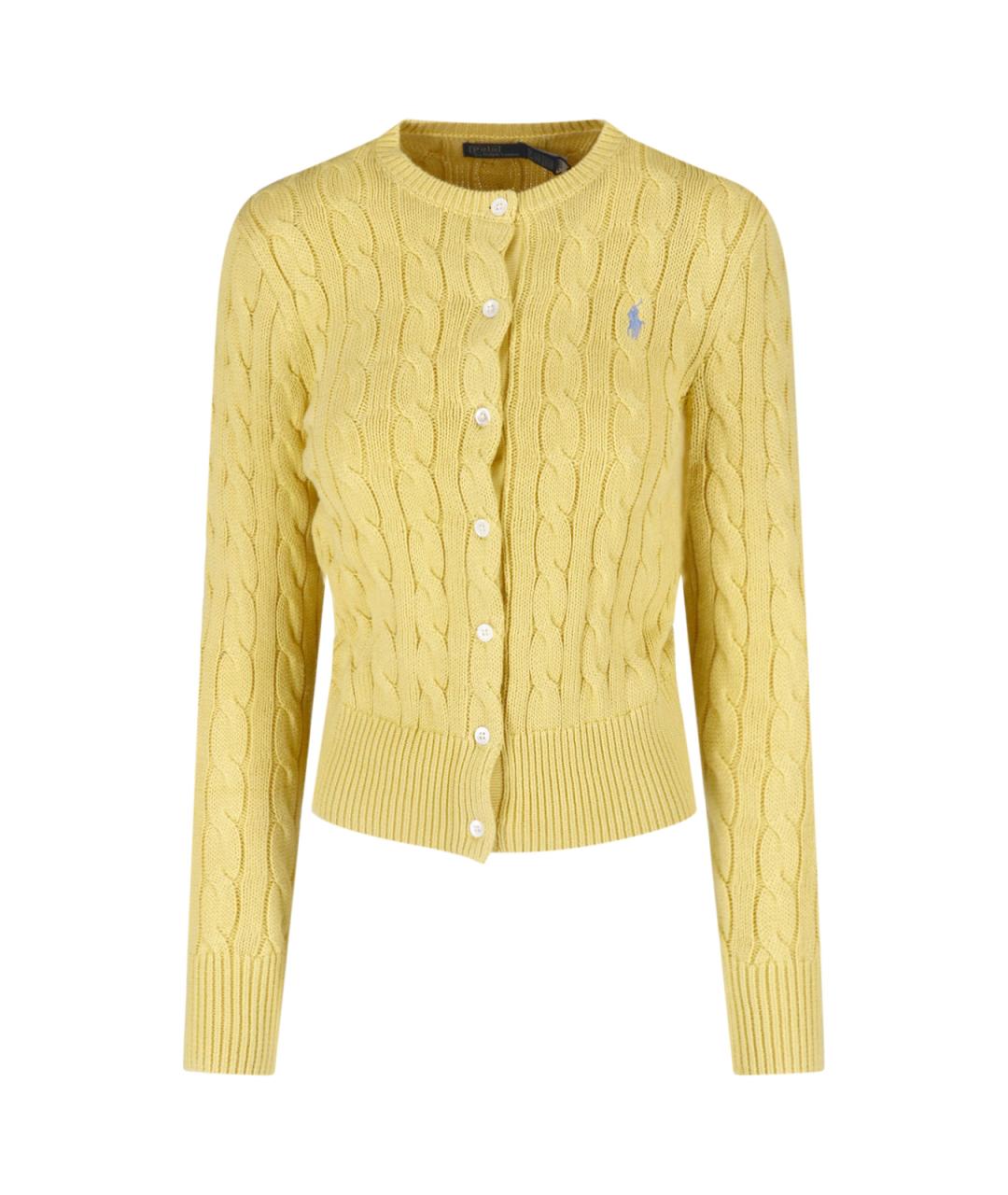 POLO RALPH LAUREN Желтый хлопковый кардиган, фото 1