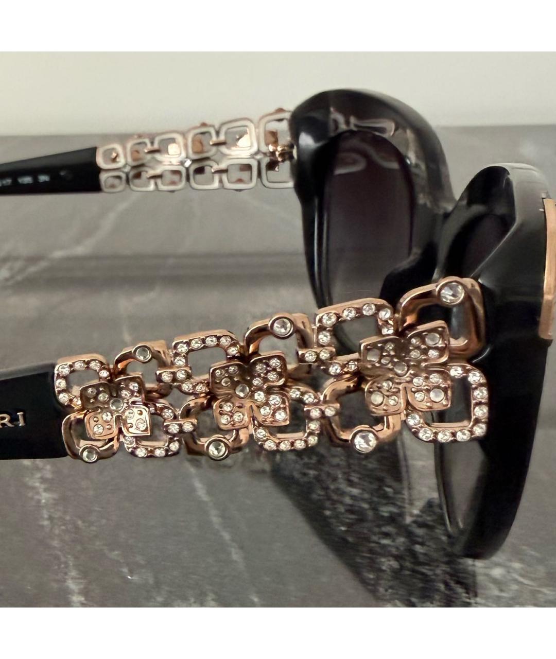 BVLGARI Черные пластиковые солнцезащитные очки, фото 8