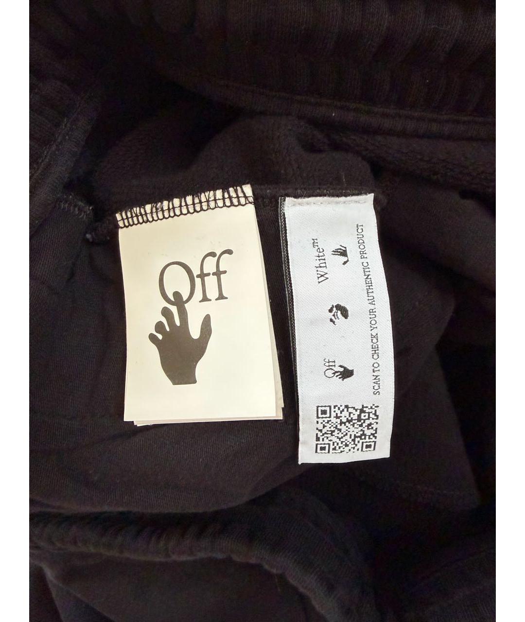 OFF-WHITE Черные хлопковые повседневные брюки, фото 7