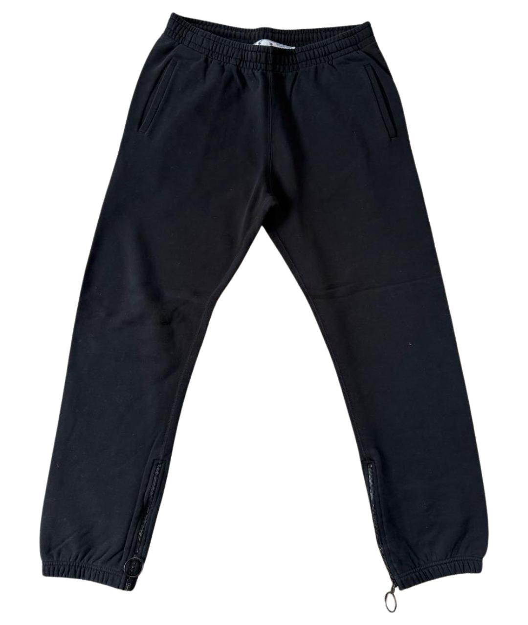 OFF-WHITE Черные хлопковые повседневные брюки, фото 1