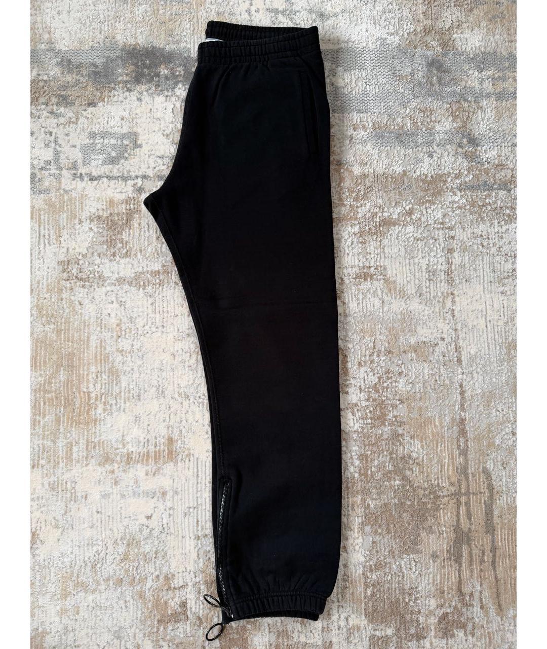 OFF-WHITE Черные хлопковые повседневные брюки, фото 3