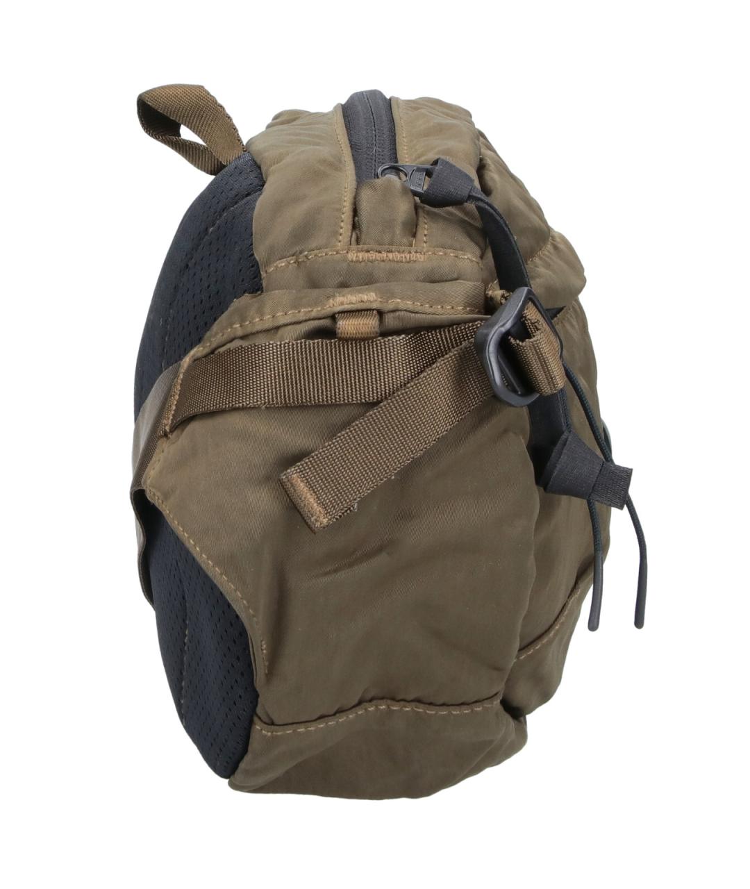 CP COMPANY Хаки тканевая поясная сумка, фото 5