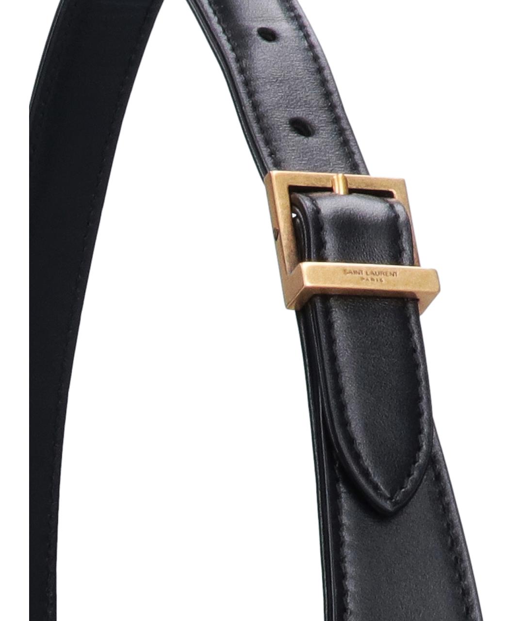 SAINT LAURENT Черная кожаная сумка через плечо, фото 4