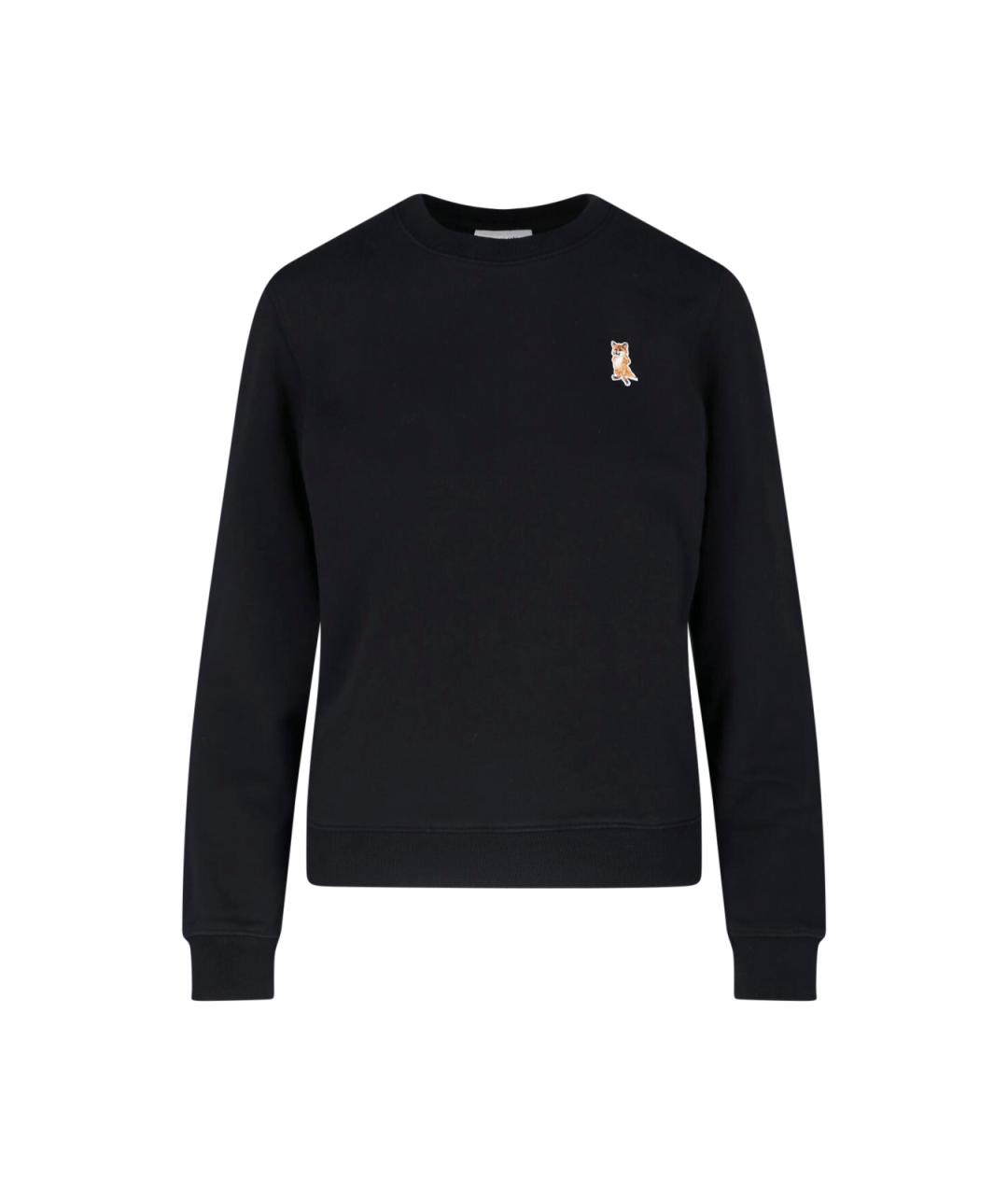 MAISON KITSUNE Черный хлопковый джемпер / свитер, фото 1