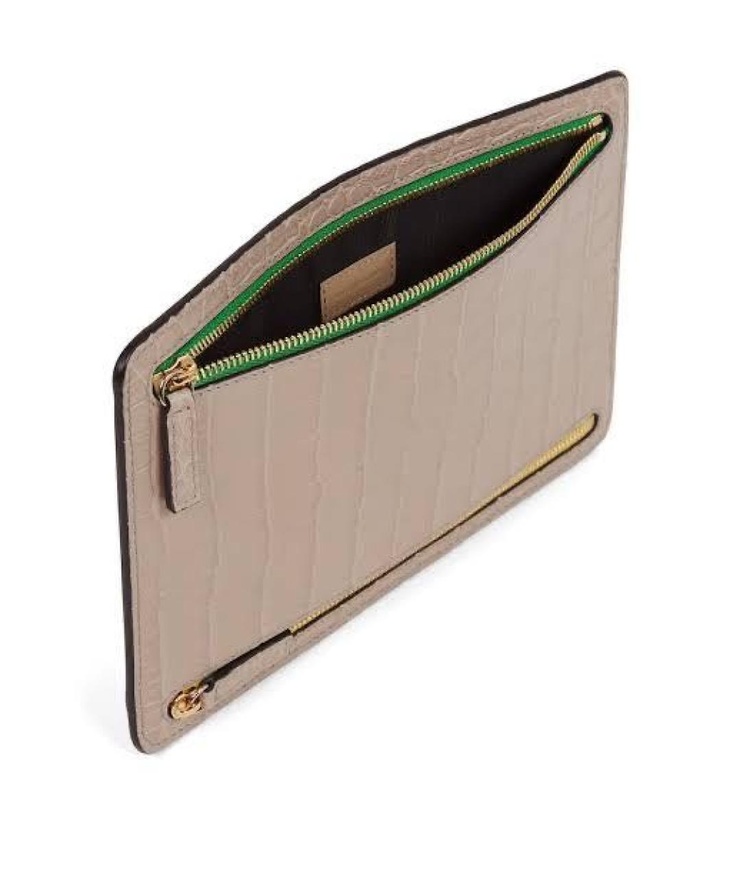 SMYTHSON Бежевый кожаный кошелек, фото 2