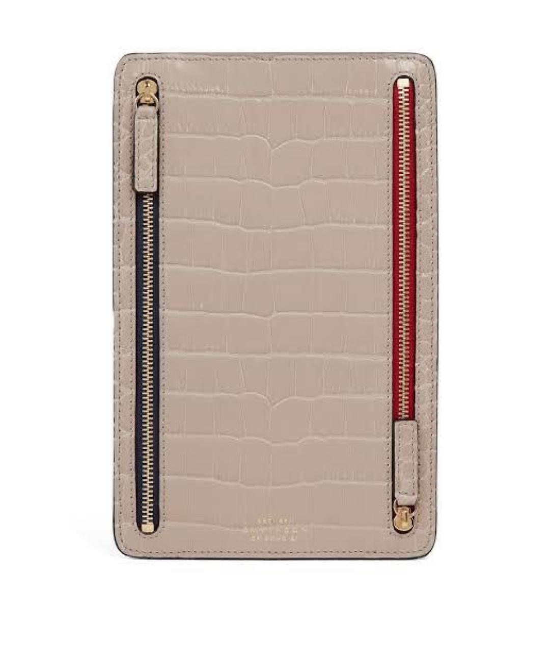 SMYTHSON Бежевый кожаный кошелек, фото 1