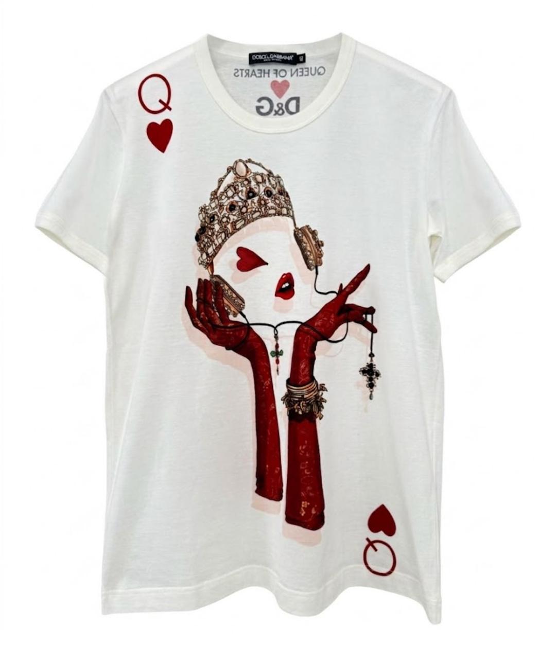 DOLCE&GABBANA Белая хлопковая футболка, фото 1