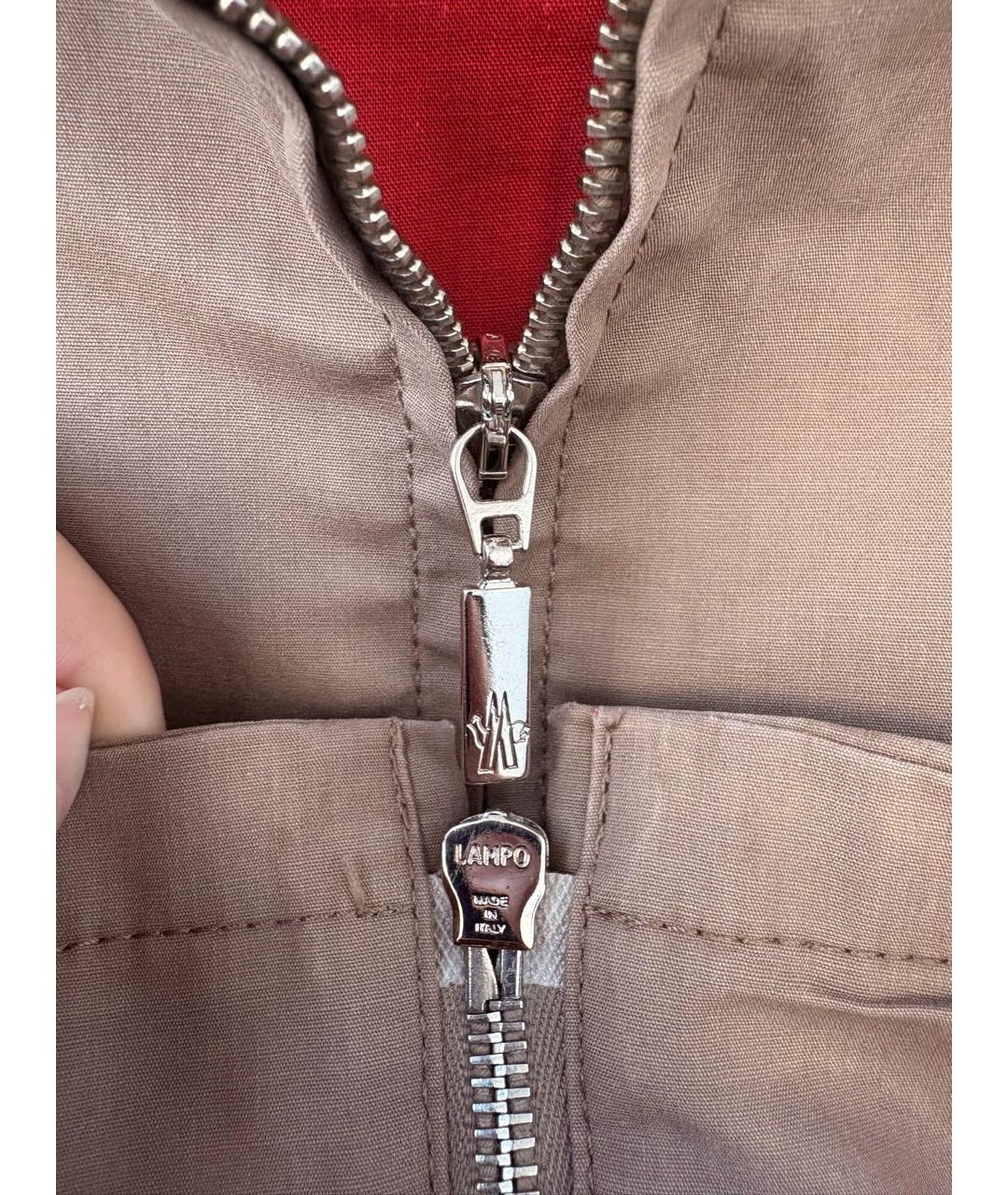 MONCLER Коричневая хлопковая куртка, фото 7