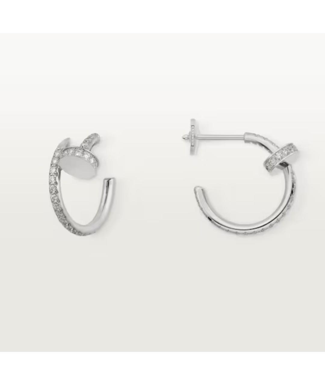 CARTIER Серебряные серьги из белого золота, фото 3