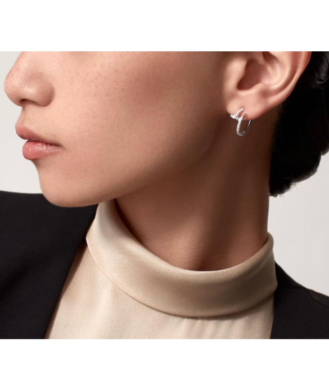 CARTIER Серебряные серьги из белого золота, фото 2