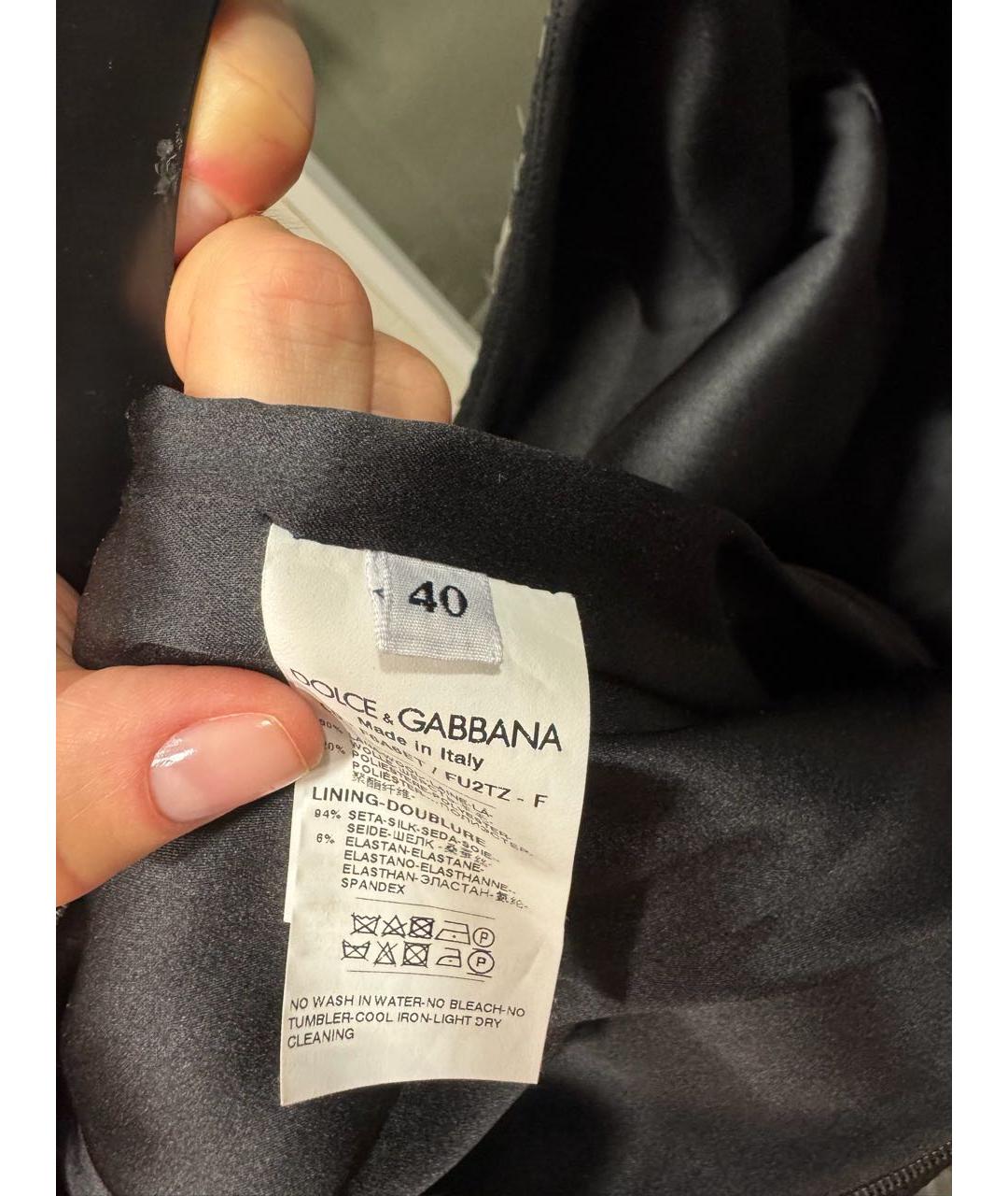 DOLCE&GABBANA Черное вечернее платье, фото 4