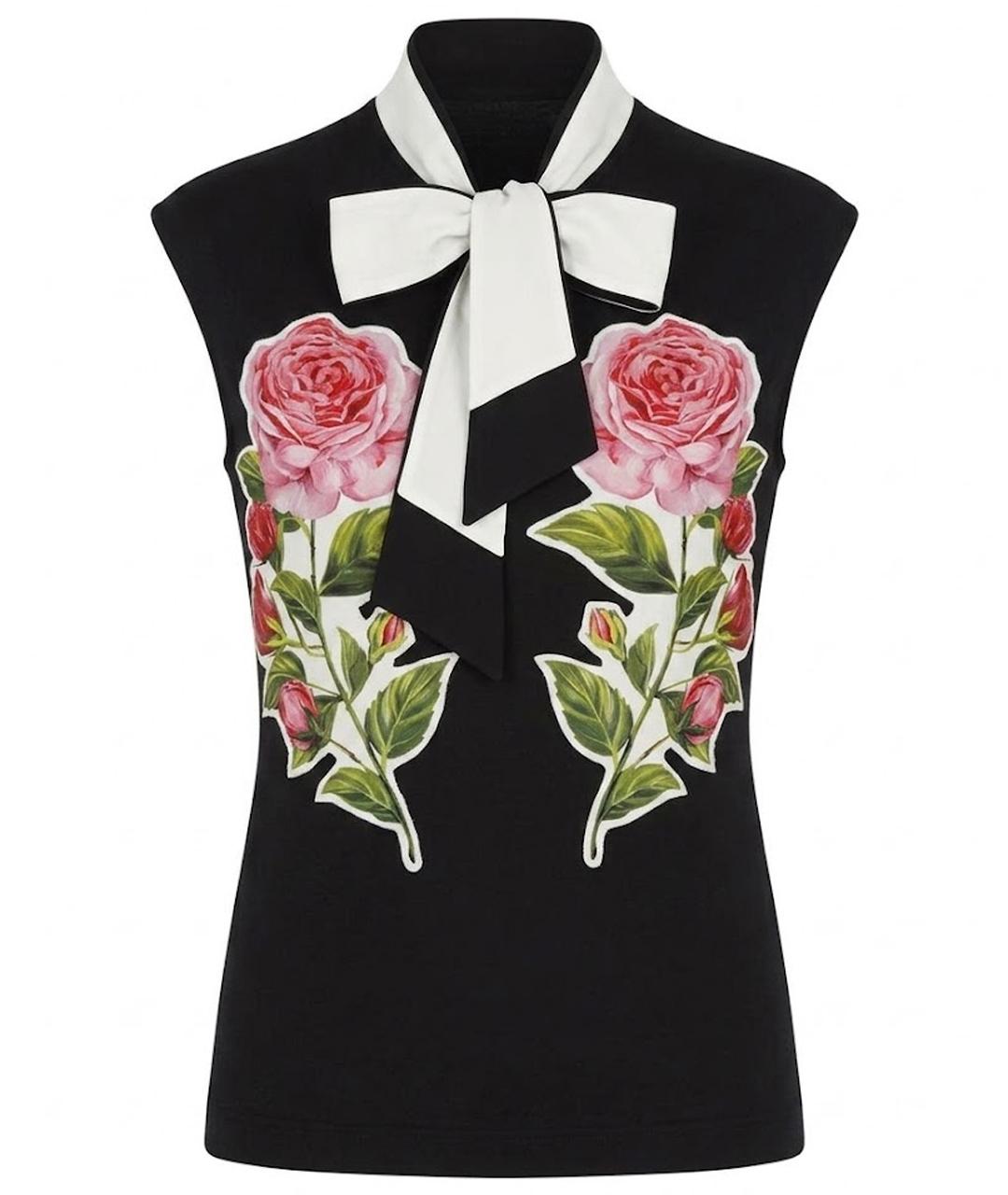 DOLCE&GABBANA Черная хлопковая футболка, фото 1