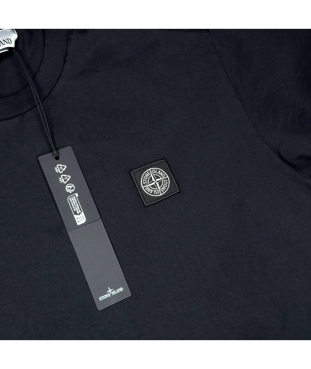 STONE ISLAND Черная футболка, фото 2