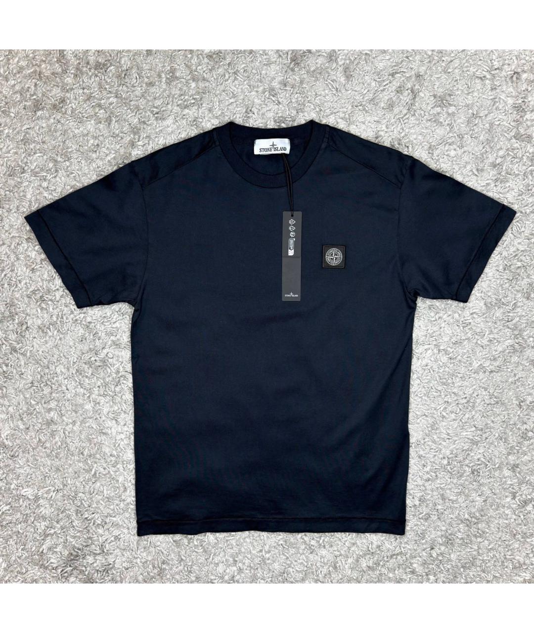 STONE ISLAND Темно-синяя футболка, фото 6