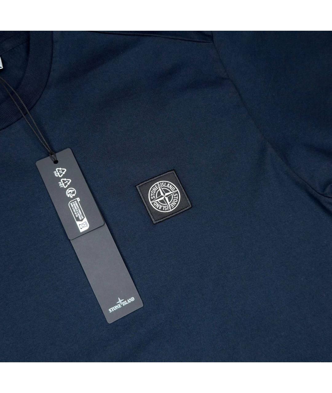STONE ISLAND Темно-синяя футболка, фото 2