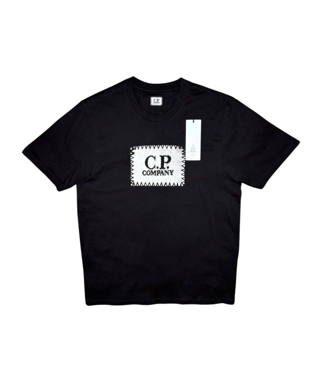 CP COMPANY Черная хлопковая футболка, фото 1