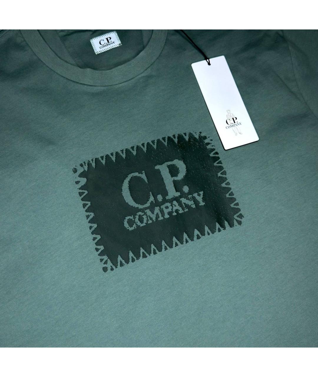 CP COMPANY Зеленая хлопковая футболка, фото 2