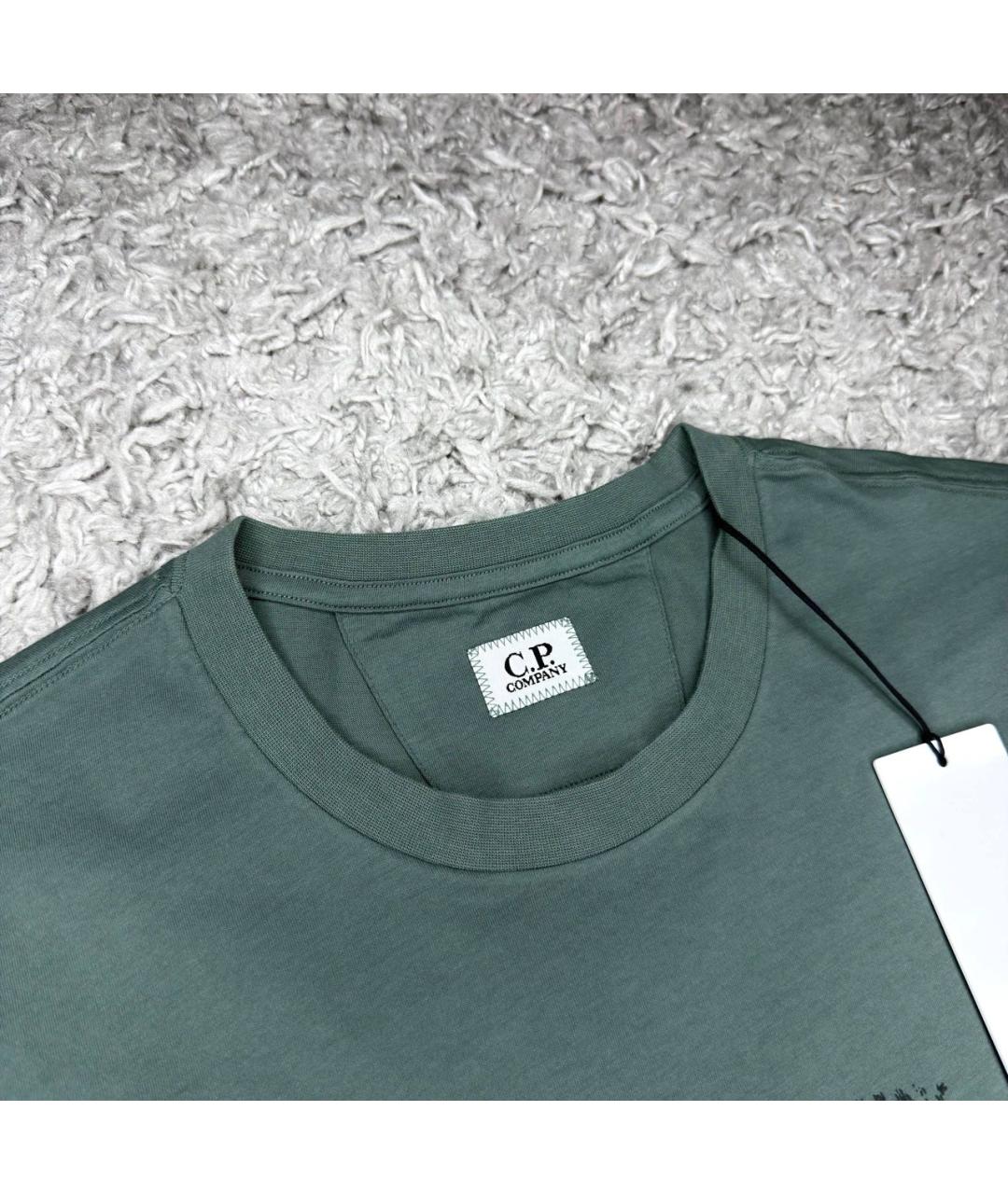 CP COMPANY Зеленая хлопковая футболка, фото 3