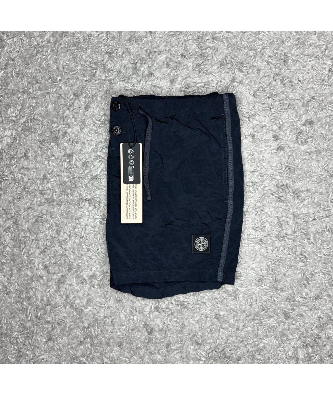STONE ISLAND Темно-синие шорты, фото 2