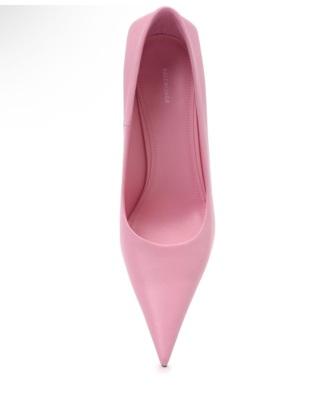 BALENCIAGA Розовые кожаные туфли, фото 4