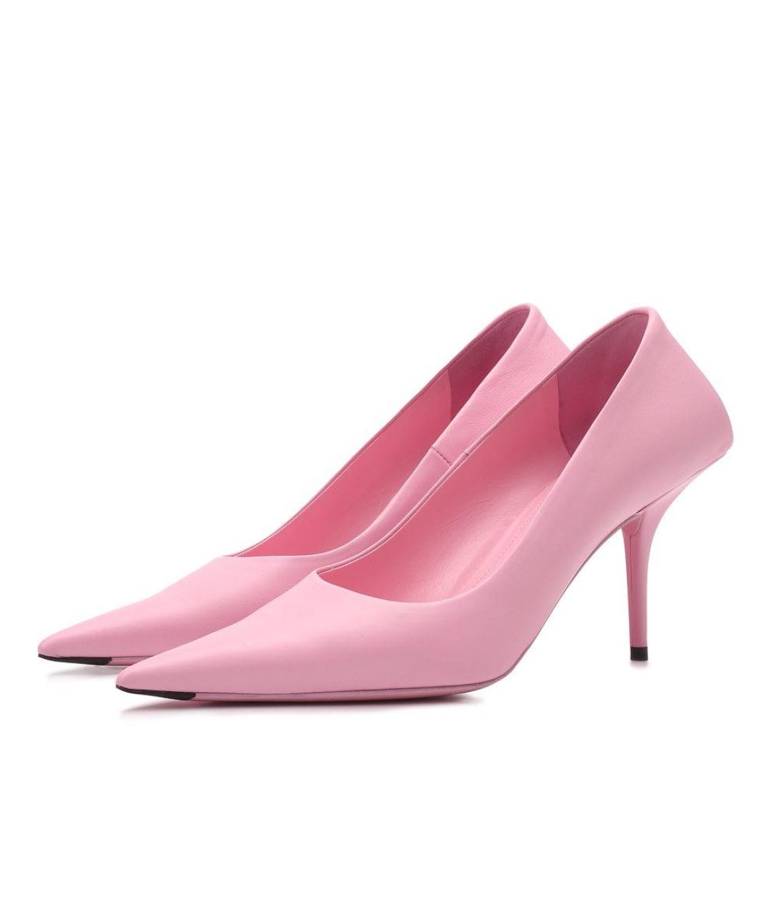 BALENCIAGA Розовые кожаные туфли, фото 3