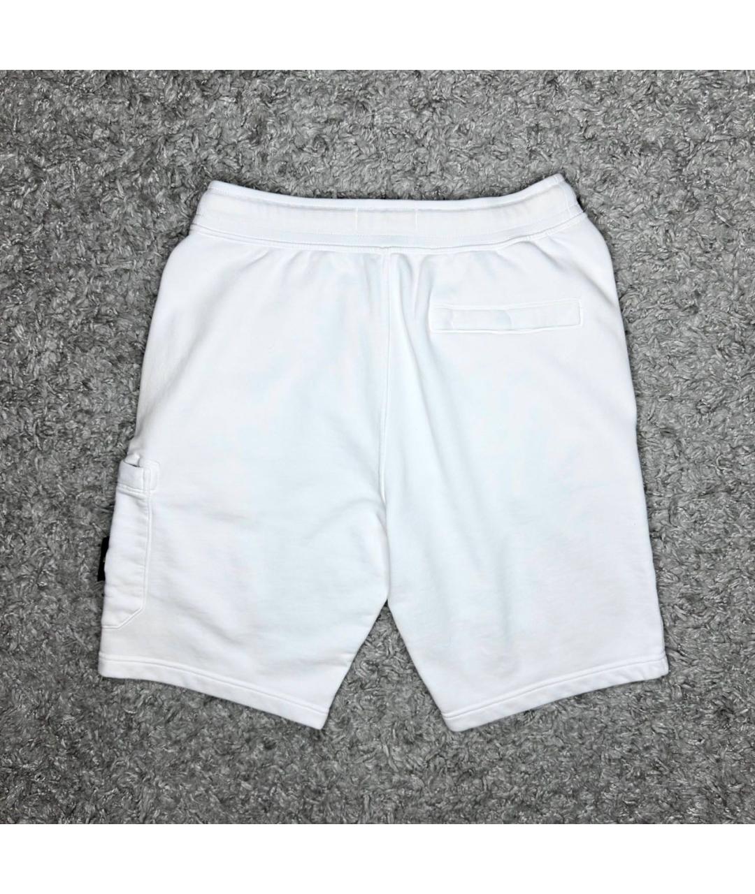 STONE ISLAND Белые хлопковые шорты, фото 4