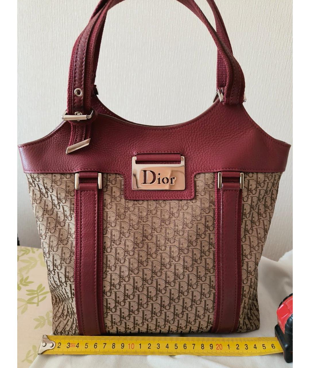 CHRISTIAN DIOR Коричневая сумка с короткими ручками, фото 6
