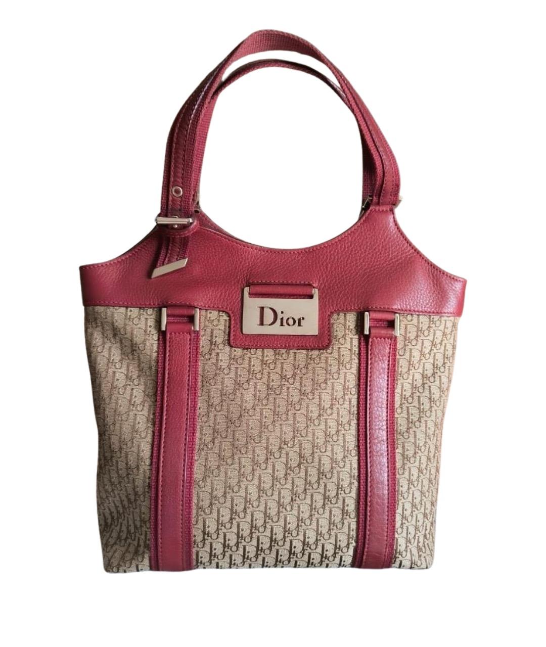 CHRISTIAN DIOR Коричневая сумка с короткими ручками, фото 1