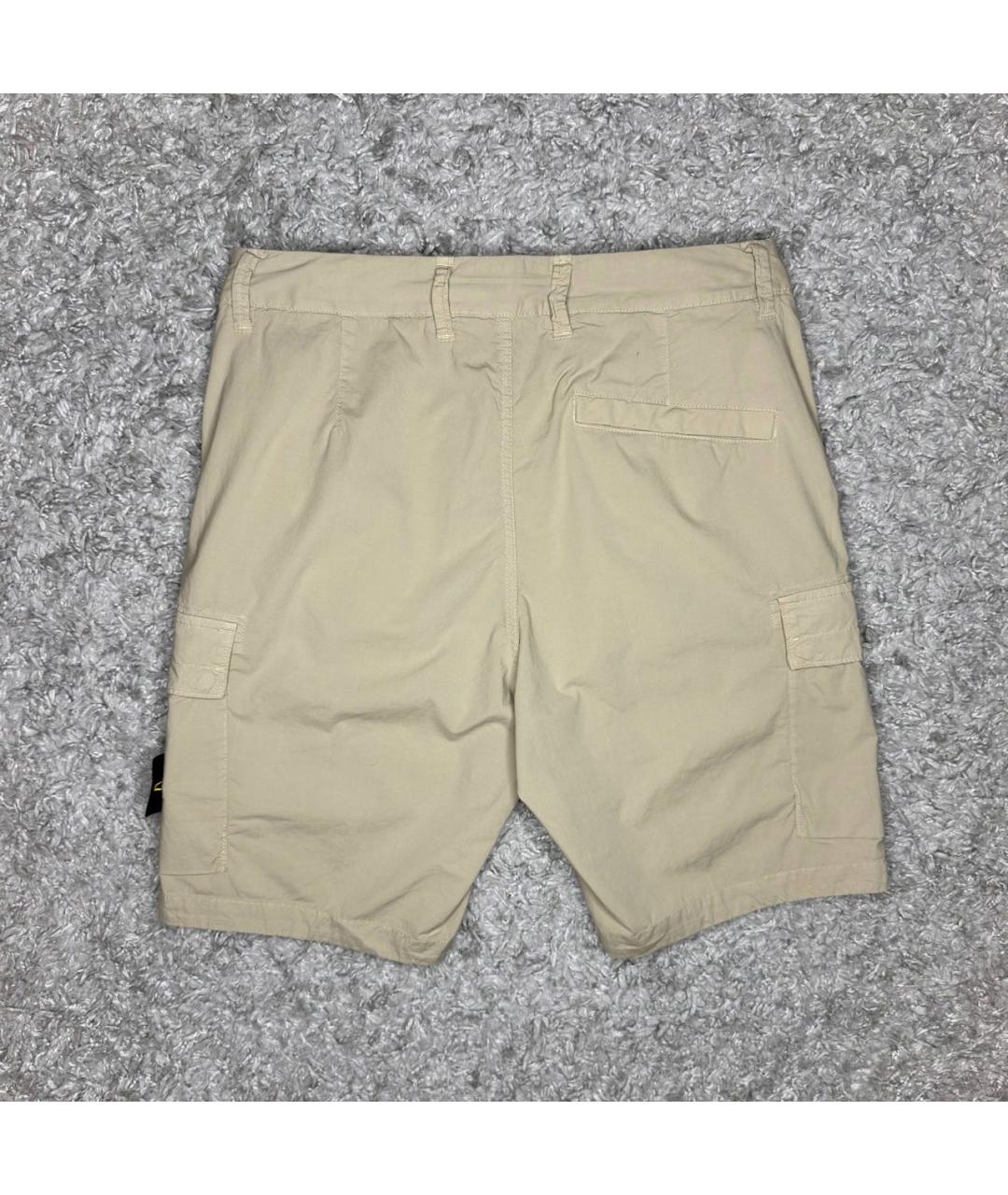 STONE ISLAND Бежевые шорты, фото 4