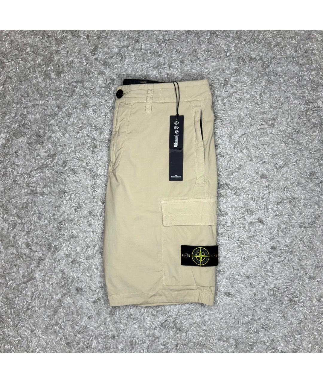 STONE ISLAND Бежевые шорты, фото 2