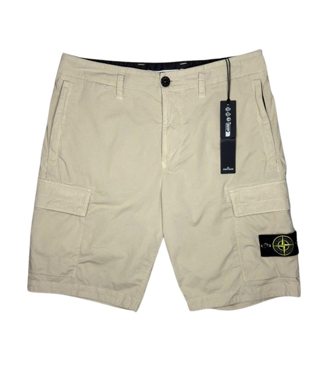 STONE ISLAND Бежевые шорты, фото 1