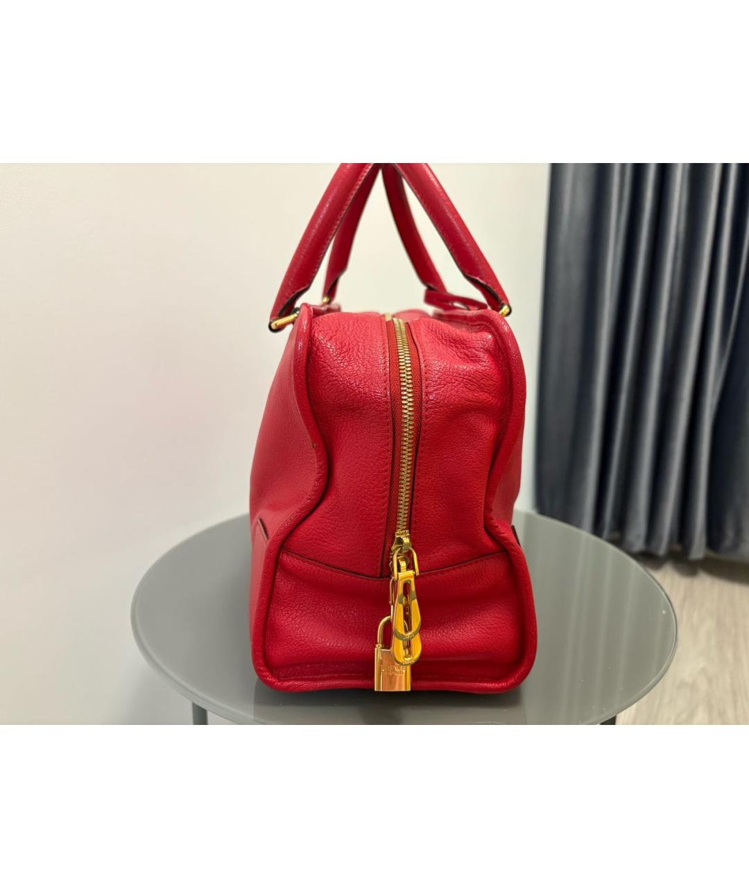 LOEWE Красная кожаная сумка тоут, фото 4
