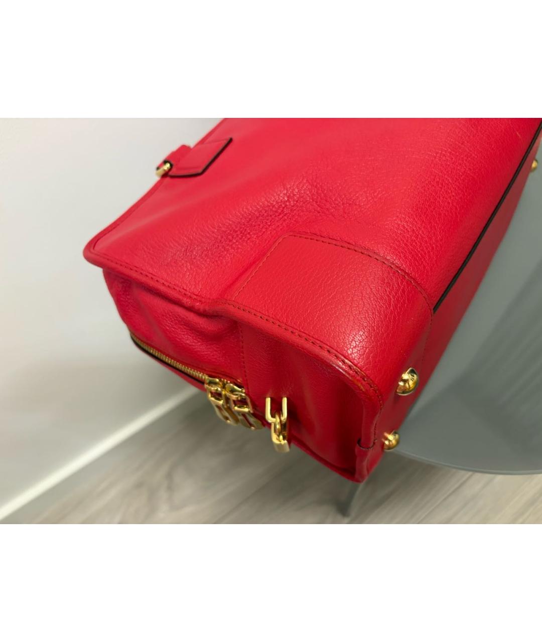 LOEWE Красная кожаная сумка тоут, фото 5