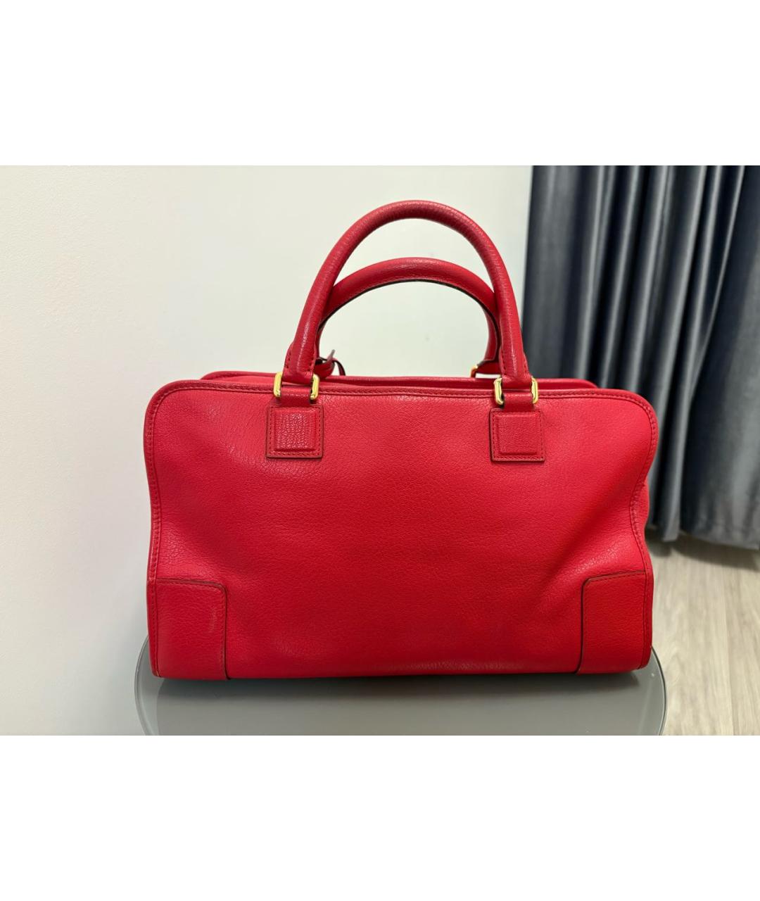 LOEWE Красная кожаная сумка тоут, фото 2