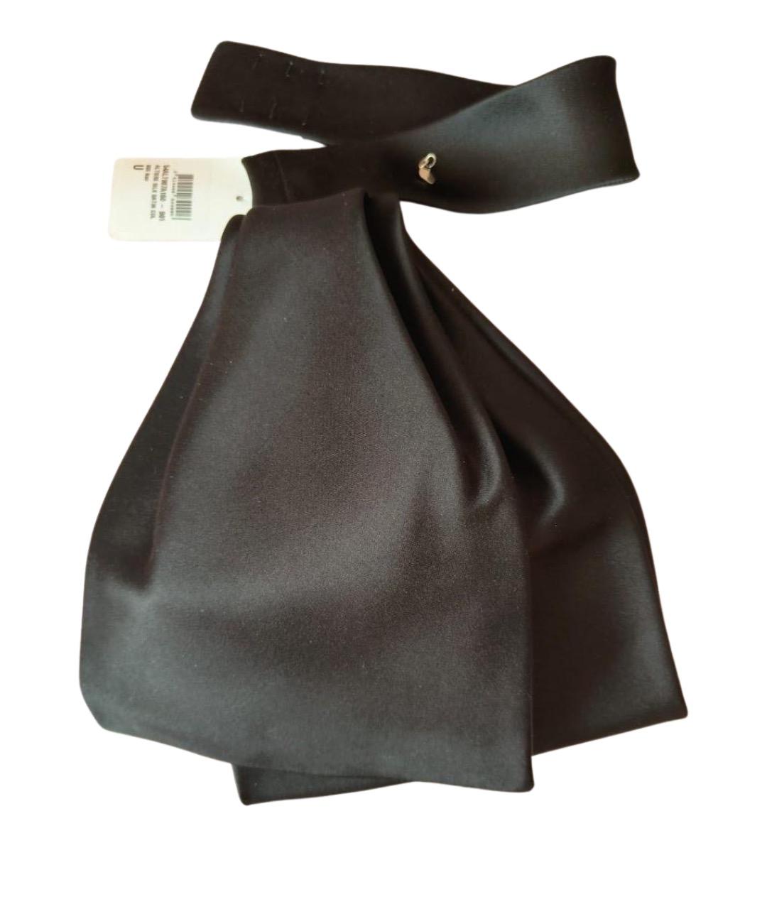 CHRISTIAN DIOR Черный шелковый воротник, фото 1