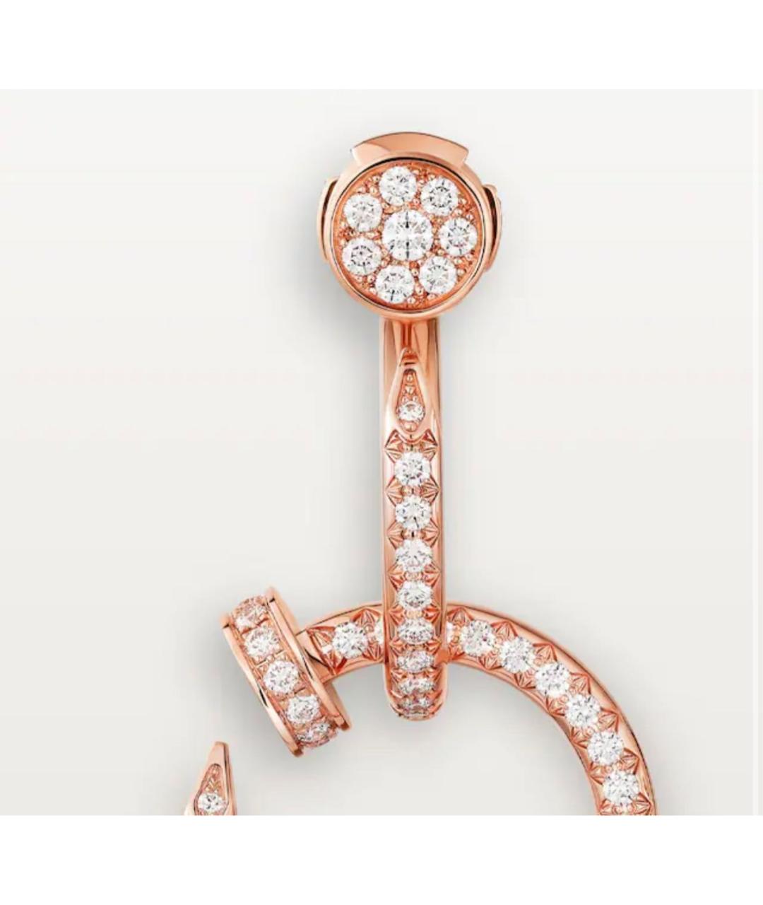 CARTIER Золотые серьги из розового золота, фото 3
