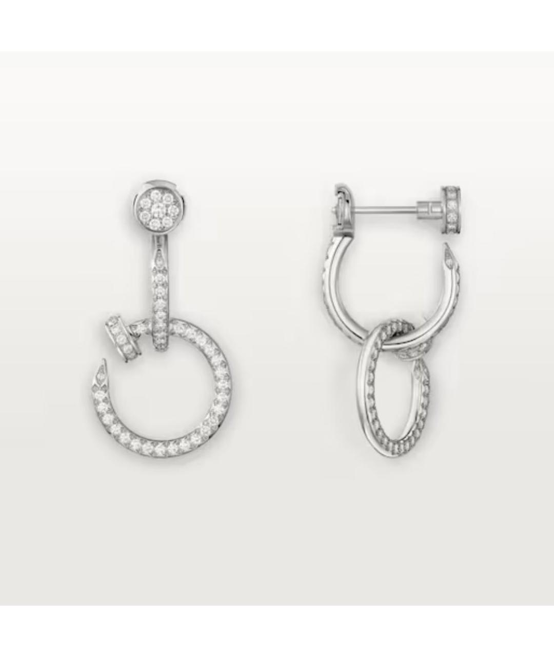CARTIER Серебряные серьги из белого золота, фото 4